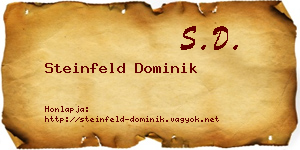 Steinfeld Dominik névjegykártya